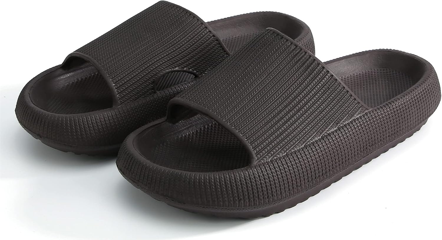 Sharllen Cloud Slides for Boys & Girls - Non-Slip House Slippers for Kids - Beach Slide Sandals in Black, White & Beige