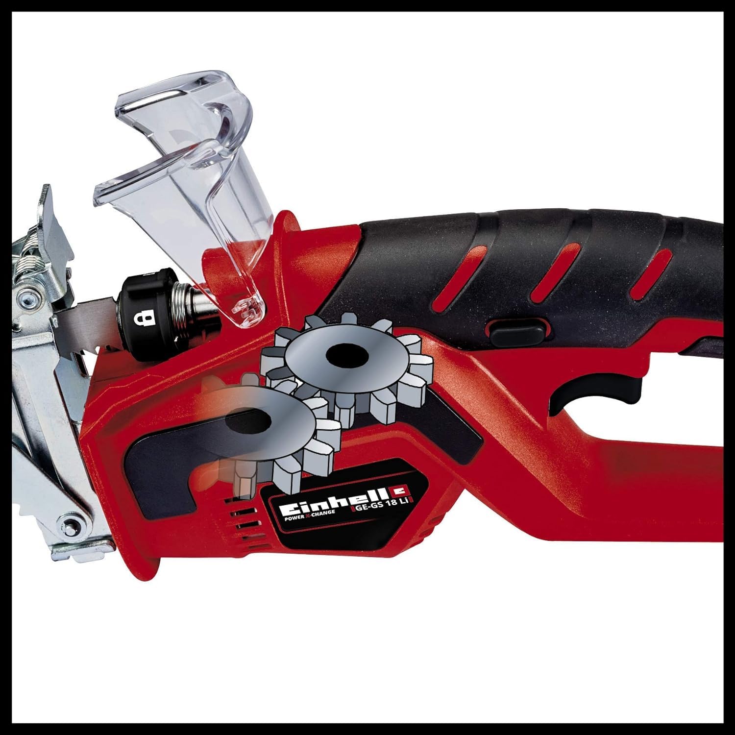 Einhell Akku-Astsäge GE-GS 18 Li – Solo Power X-Change (18 V, Sägeblattlänge 150 mm Qualitäts-Sägeblatt, werkzeugloser Sägeblattwechsel, abnehmbarer Astbügel, ohne Akku)