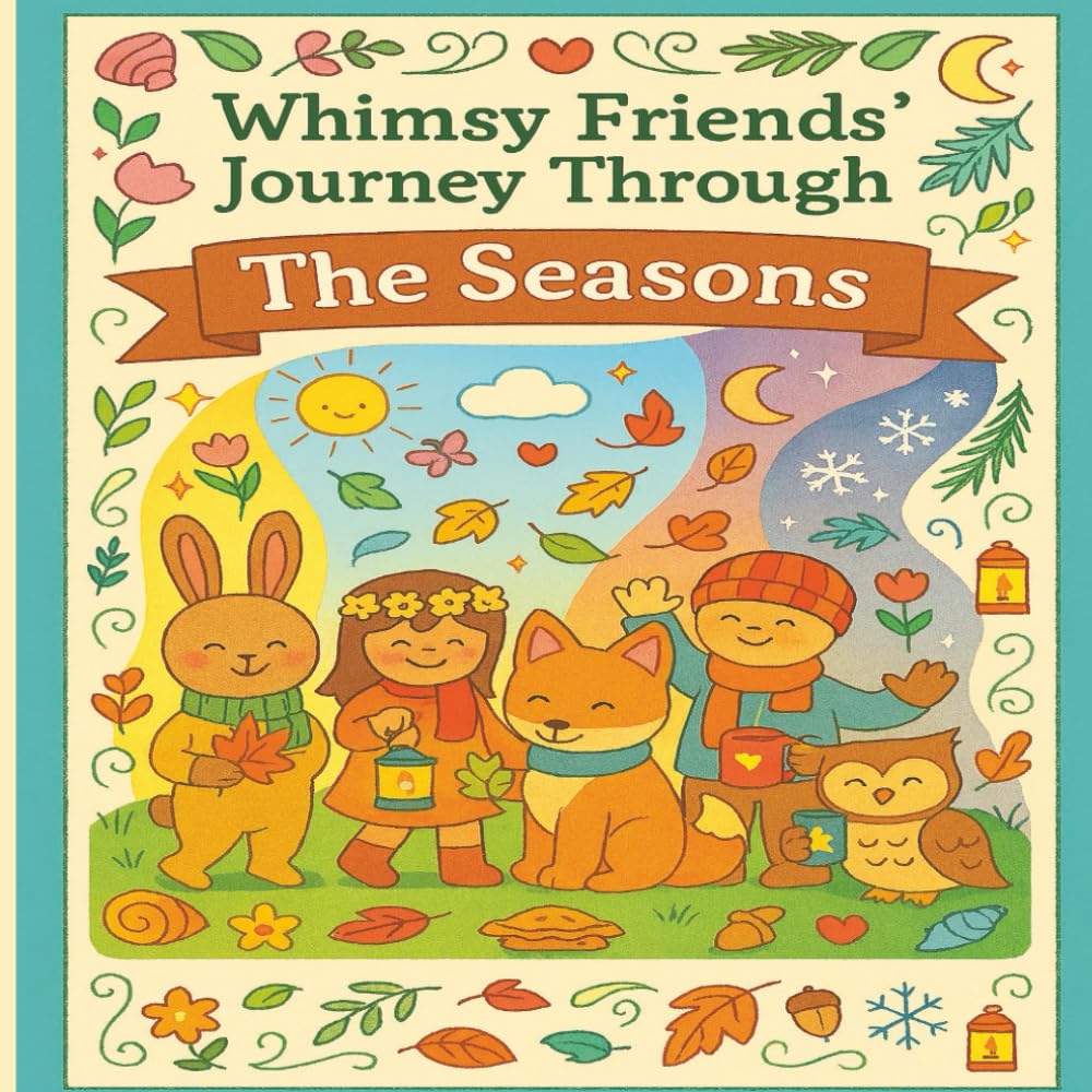Whimsy Friend's Journey Through The Seasons: Coloring Book