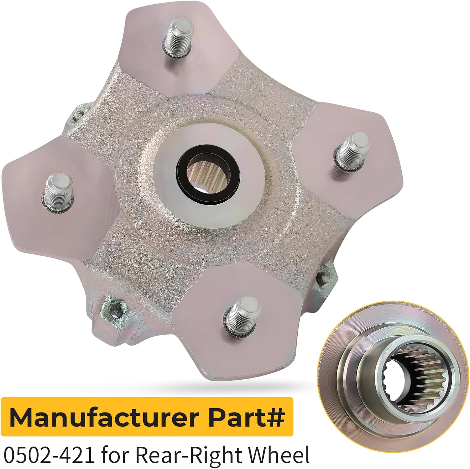 M MATI Rear-Right Wheel Hub for Arctic Cat 400-2x4 400-4x4-FIS 500-4x4-FIS 2002-2004 250 300 500-4x4 2003-2004 0502-421