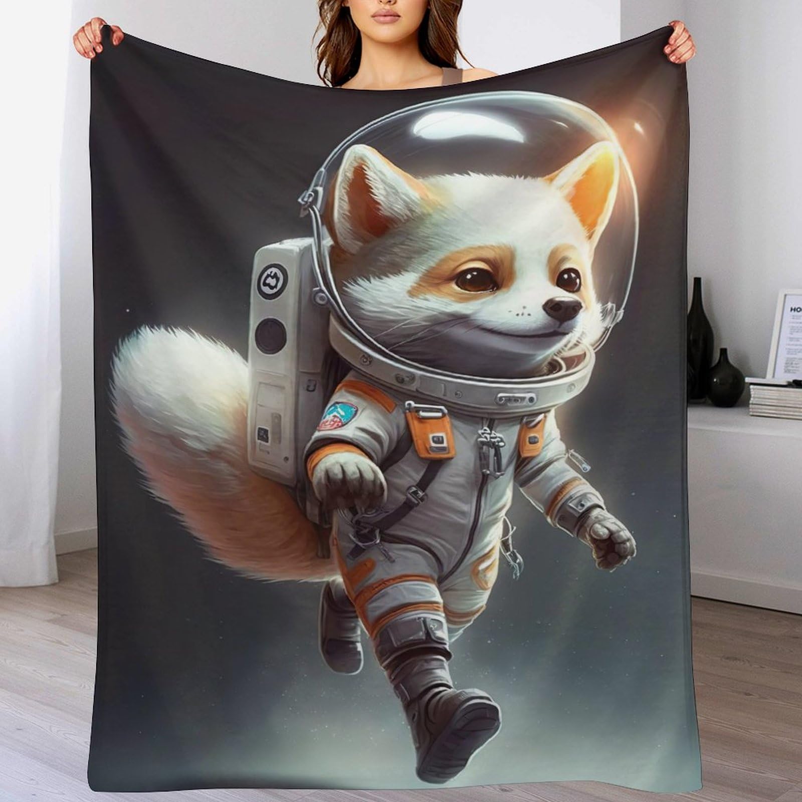 Couverture polaire renard thermique idéale pour vos soirées cocooning au canapé
