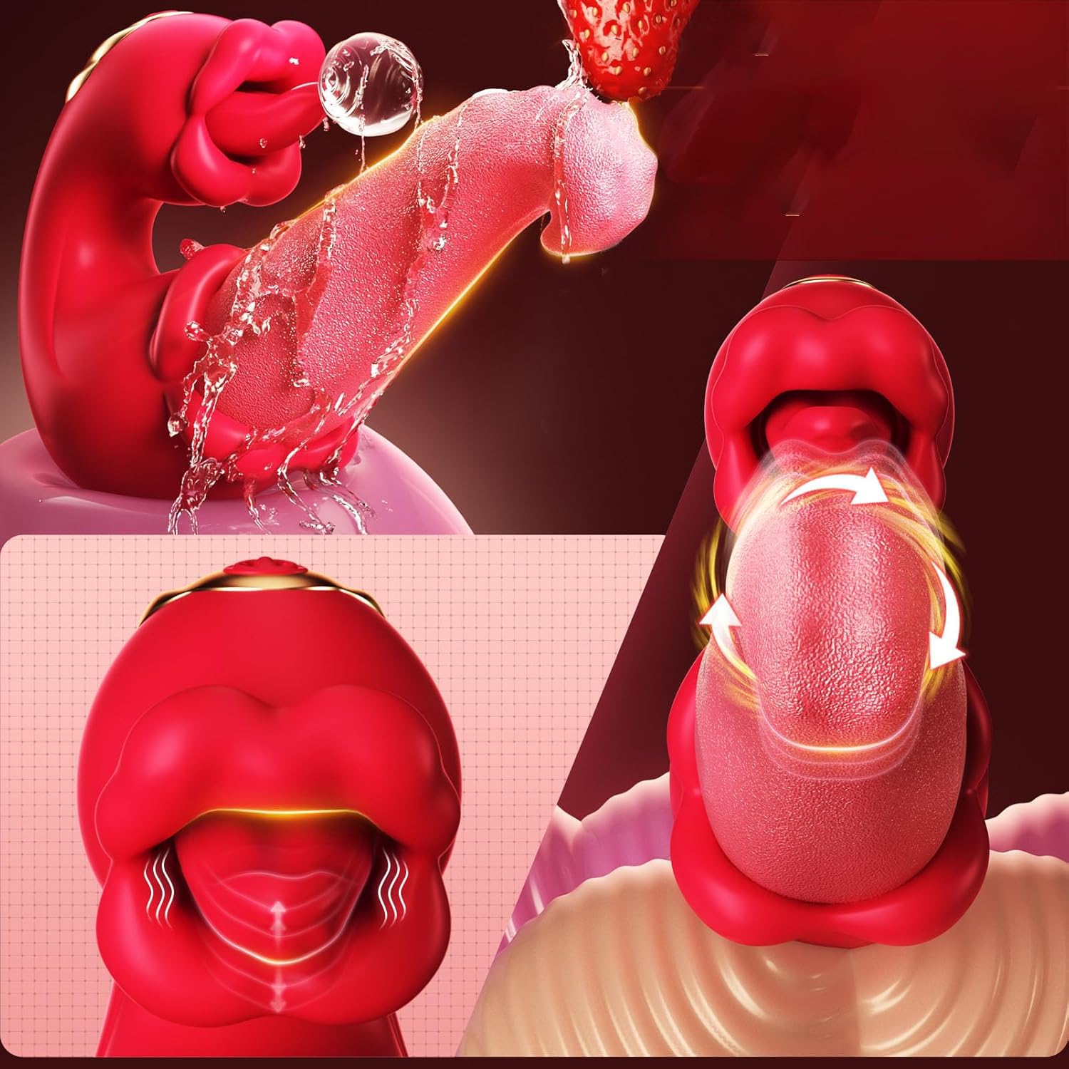 Vibratoreper Donna Professionale Wireless Sexytoysys Coppia Dildo Realistico Succhia Clitoride Vibratore per Uomo Ovetto Vibrante Donna Telecomando Sex Toys Vibratori Sexytoys Uomo 10 Modalità, W134