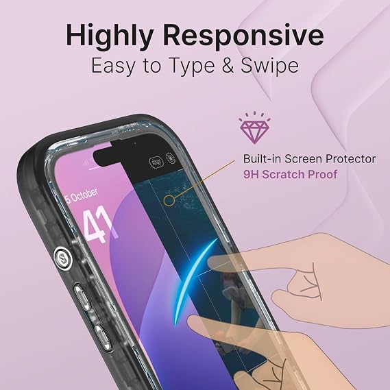 Catalyst Total Protection Case for iPhone 16 Pro - 5X More Waterproof Case for iPhone 16 Pro, Drop Proof with 9H Scratch Resistant Screen Protector, Wireless Charging, Clearer Audio Black