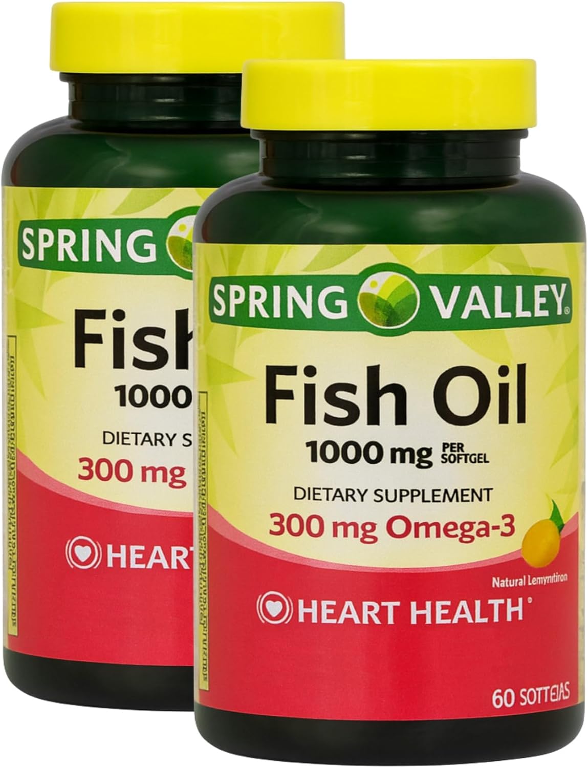Omega 3 Fish Oil 1000mg – 60 Softgels, Omega-3 Supplements for Women and Men, Fish Oil Fatty Acid, Daily Essential Supplement (Pack of 3)