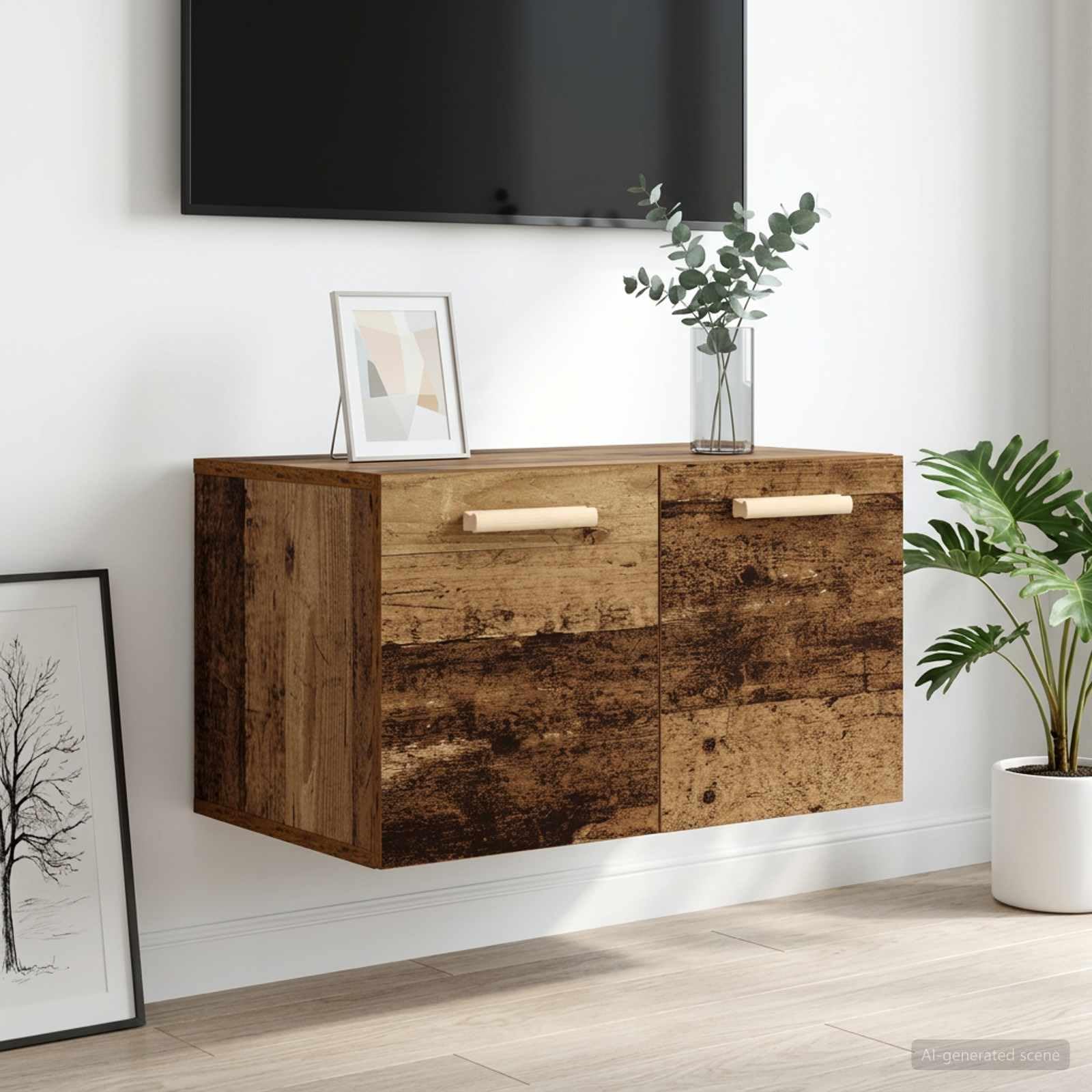 Wandschrank Altholz 60 x 36,5 x 35 cm Hängeschrank