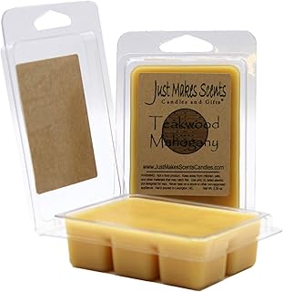 2 Pack - Teakwood Mahogany Scented Soy Wax Melts by Just Makes Scents