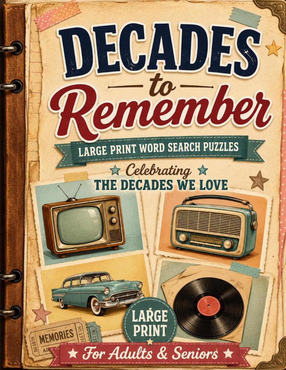 Decades to remember: Large print word search puzzles (Kaizen Puzzles)