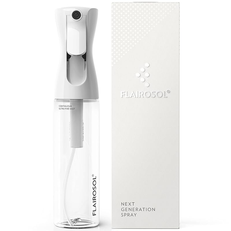 FLAIROSOL Frasco Pulverizador de Névoa Contínua Original Transparente e Preto, 300 mL