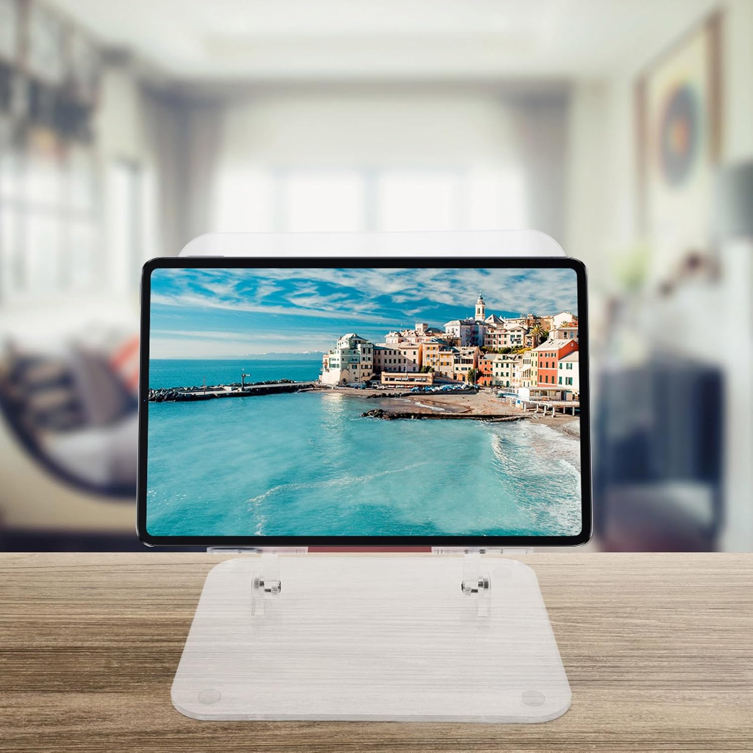 DOITOOL Acrylic Laptop Stand Riser and Tablet Holder for Desk with Adjustable Height Cooling Book Reading Rack for Home and Office Use