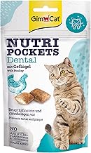 GimCat Nutri Pockets Dental Crispy Cat Snack with Creamy Filling and Functional Ingredients 1 Bag (1 x 60 g)