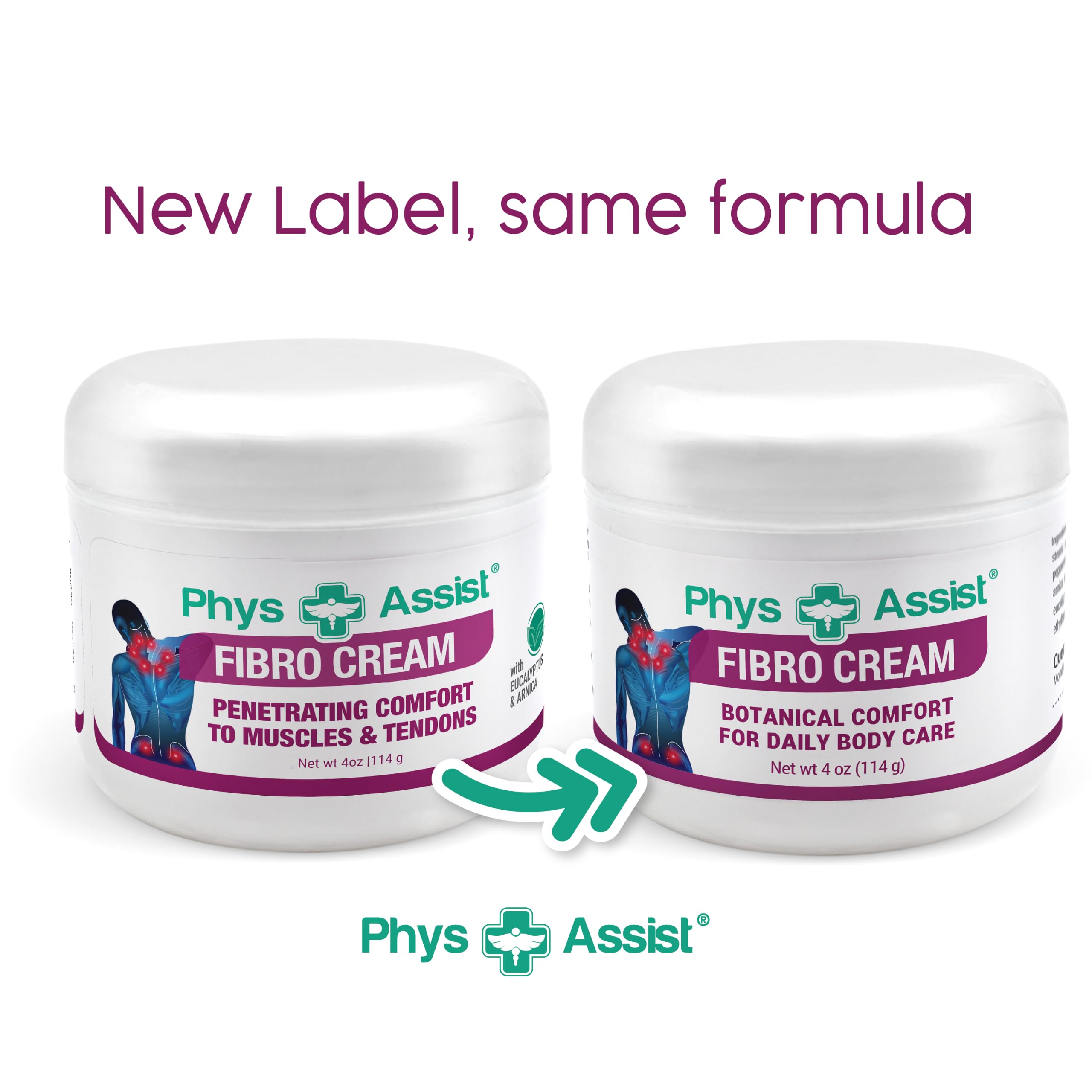PhysAssist 4 oz Fibromyalgia Cooling Botanical Cream