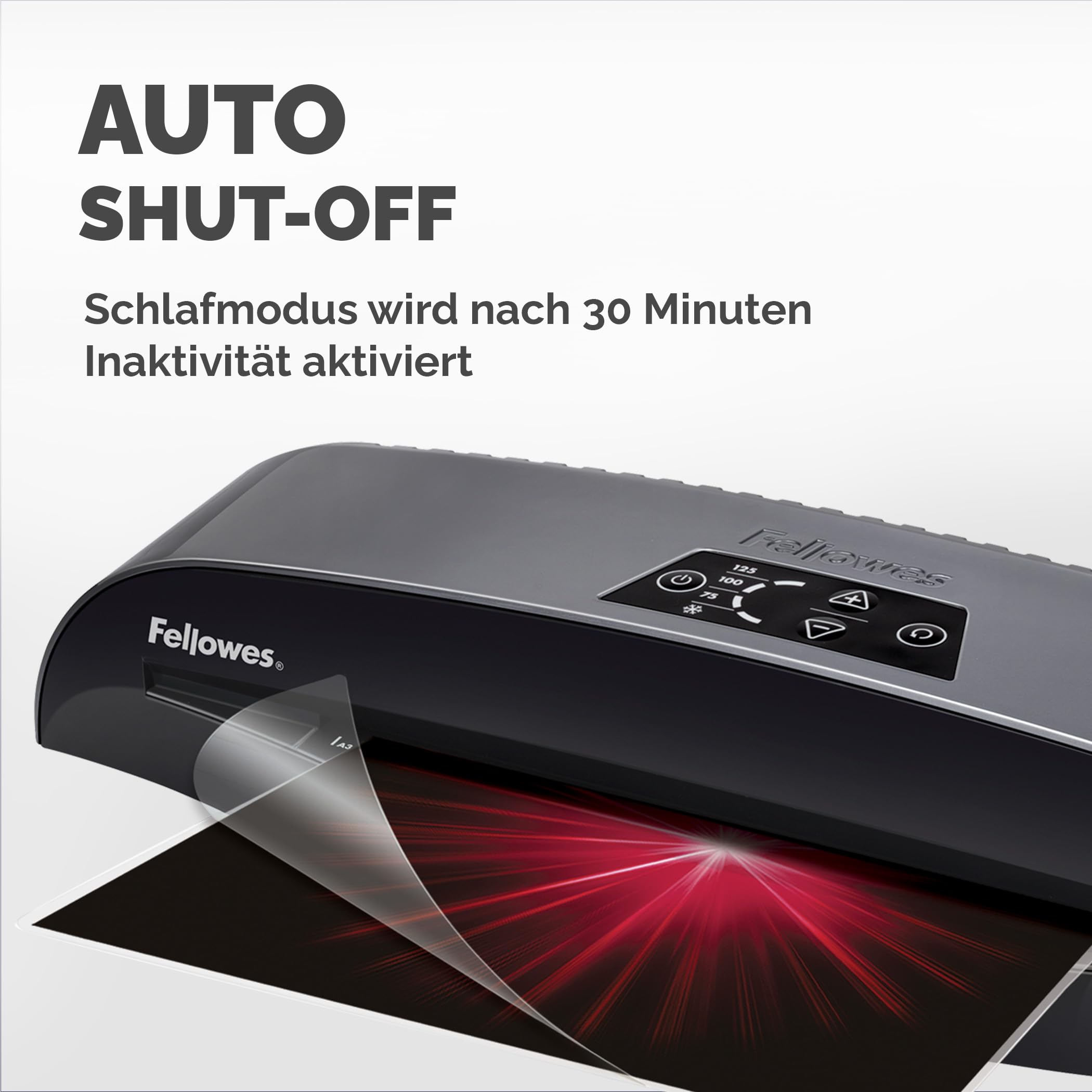 Fellowes Laminiergerät Calibre A3 für 80-125 Micron Folien, nur 60 Sek. Aufwärmzeit, staufreies Laminieren, für Büro und Home Office, inkl. 10 gratis A4 Folien