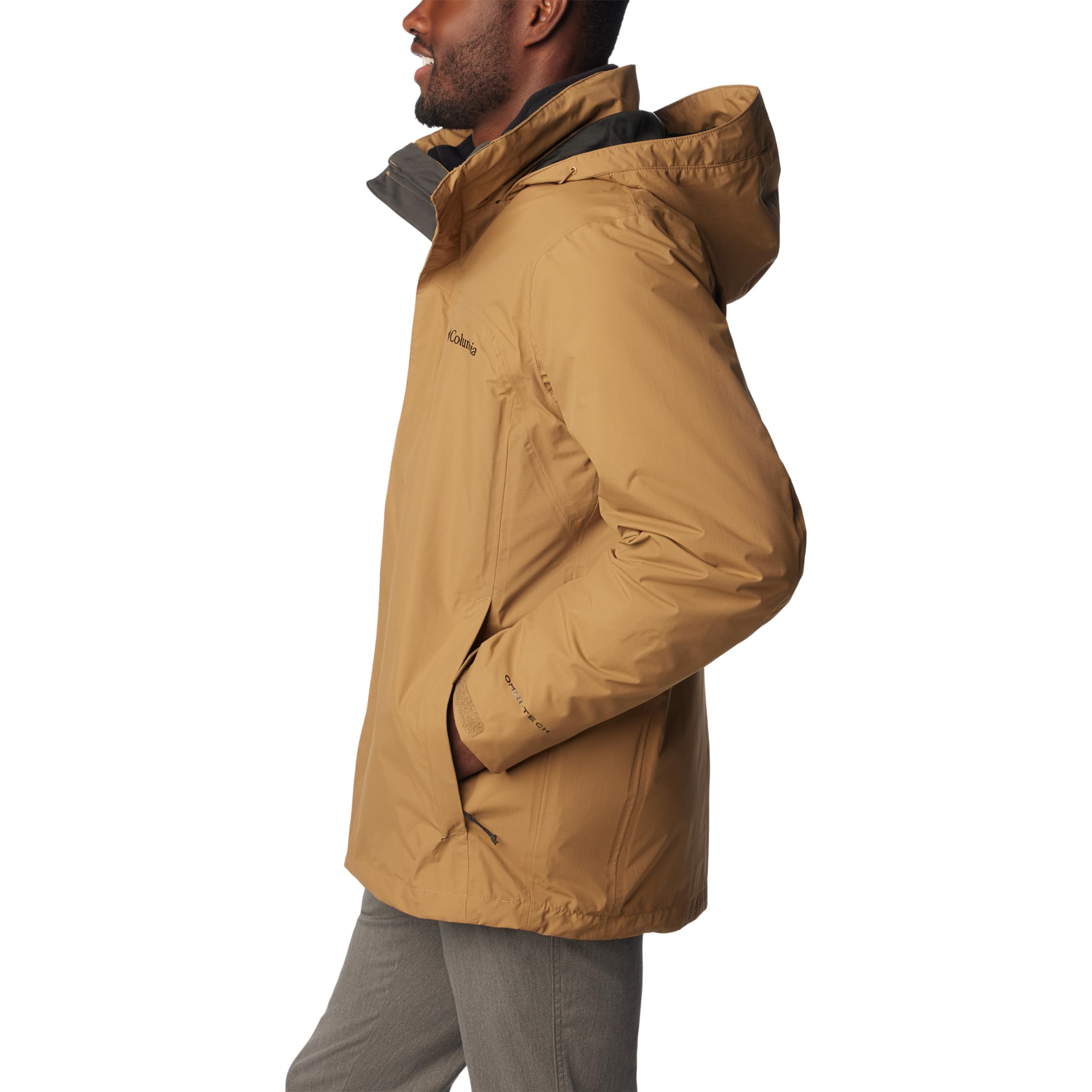 Columbia Giacca Antipioggia da Uomo, Mission Air Interchange Jacket, Poliestere, 1629192