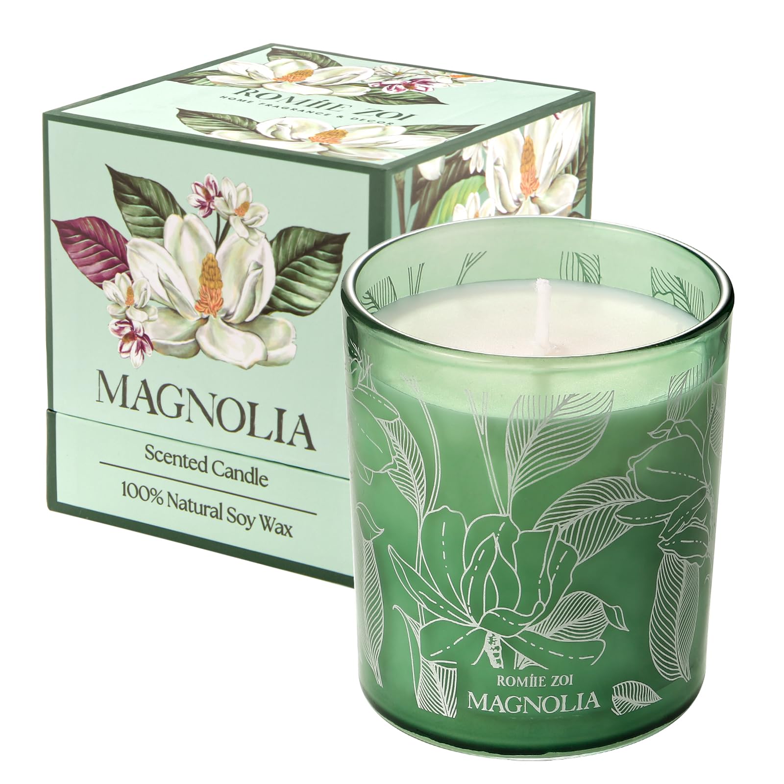 ROMIIE ZOIROMIIE ZOI Scented Candle - Magnolia - 6oz Aromatherapy Soy Wax Jar Candle for Home, Gifts for Women - 170g