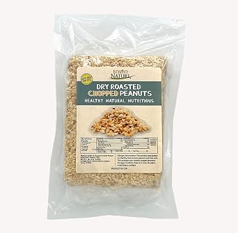 Beyond Nature Dry Roasted Chopped Peanuts Unsalted 1 Pound 16 oz Vacuum Sealed, Non GMO, No Oil & No Salt, Low Carb, Keto Friendly & Vegan Snack