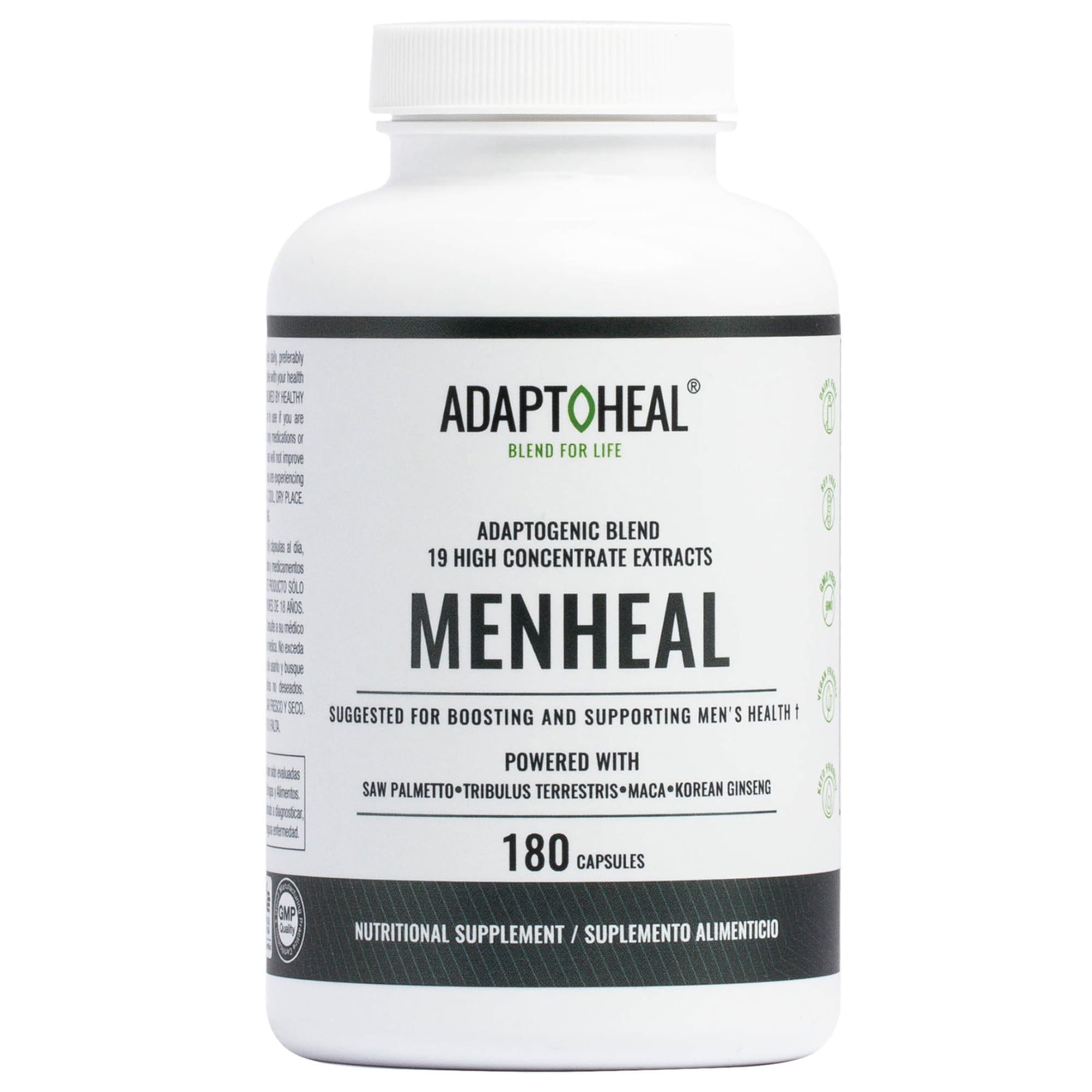 ADAPTOHEAL Menheal Prostate Support Saw Palmetto, Maca (180 Caps)