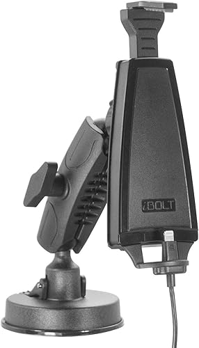 Miniatura 4 de Soporte para teléfono iPro2 con certificación MFI de Apple con ventosa resistente y cable de carga integrado, para tu parabrisas, salpicadero, para