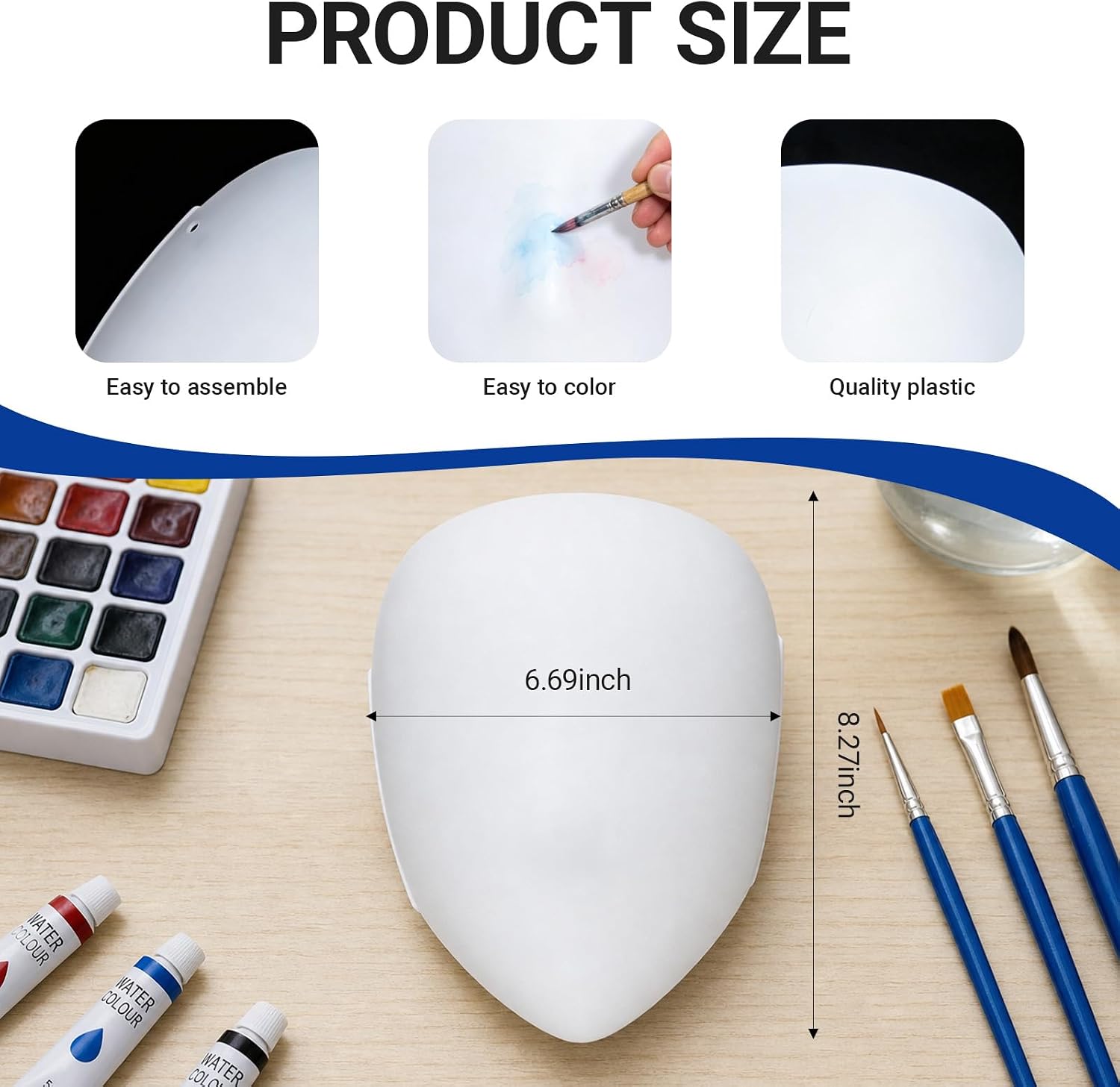 5 Packs Cosplay Mask, DIY White Mask for Halloween Cosplay