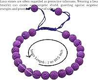 Vista 541 de Amazing Gemstone Crystal Bracelet for Women Men's Gifts - Protection Healing Crystal Bracelet - 8mm Gemstone Beaded Adjustable Bracelet Pulseras