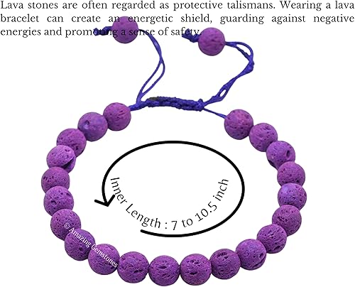 Miniatura 541 de Amazing Gemstone Crystal Bracelet for Women Men's Gifts - Protection Healing Crystal Bracelet - 8mm Gemstone Beaded Adjustable Bracelet Pulseras