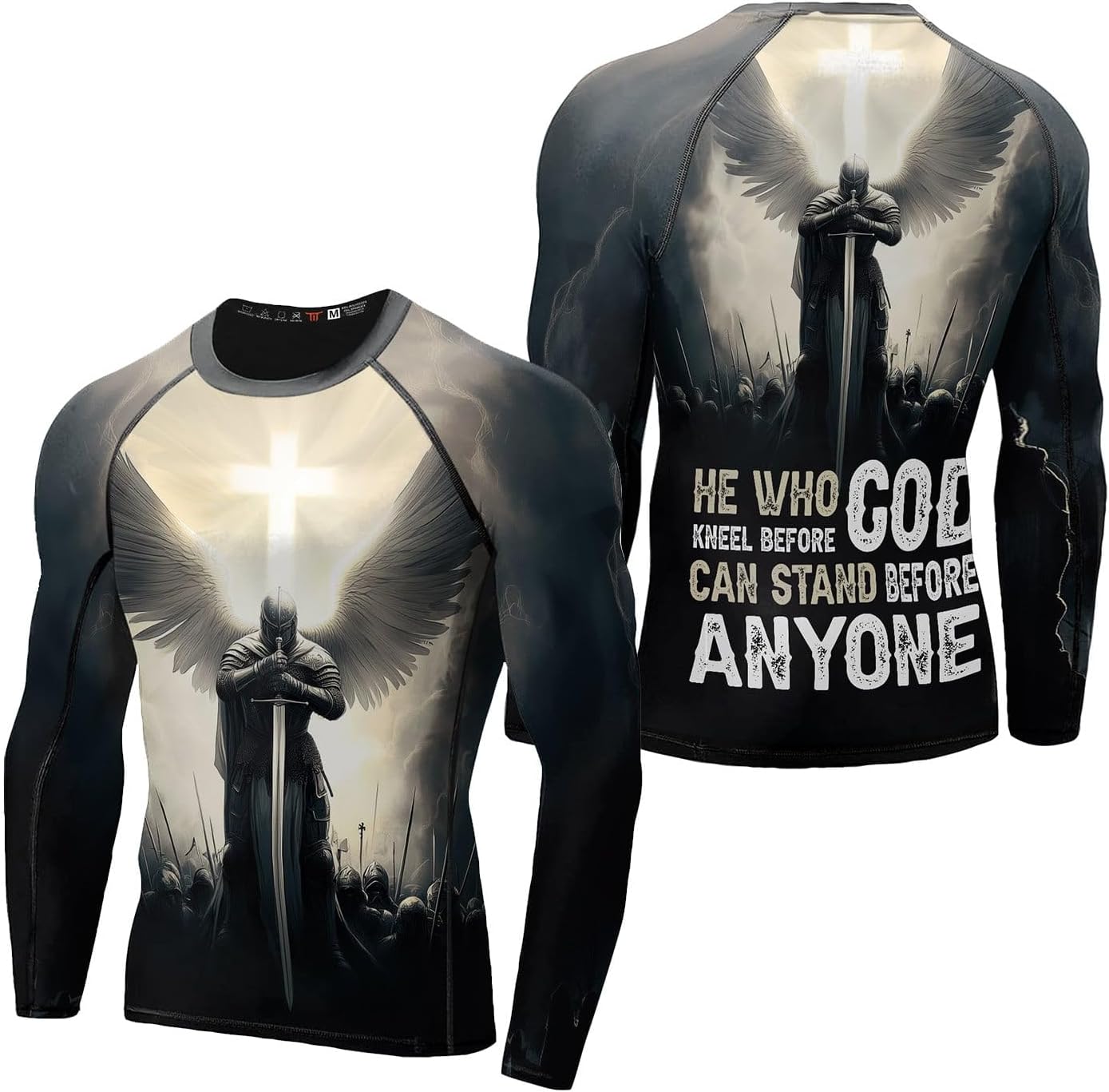 Premium Legend Deadly Rash Guard for Men Print 3D Never Fade Long Sleeve Compression Shirt for Men