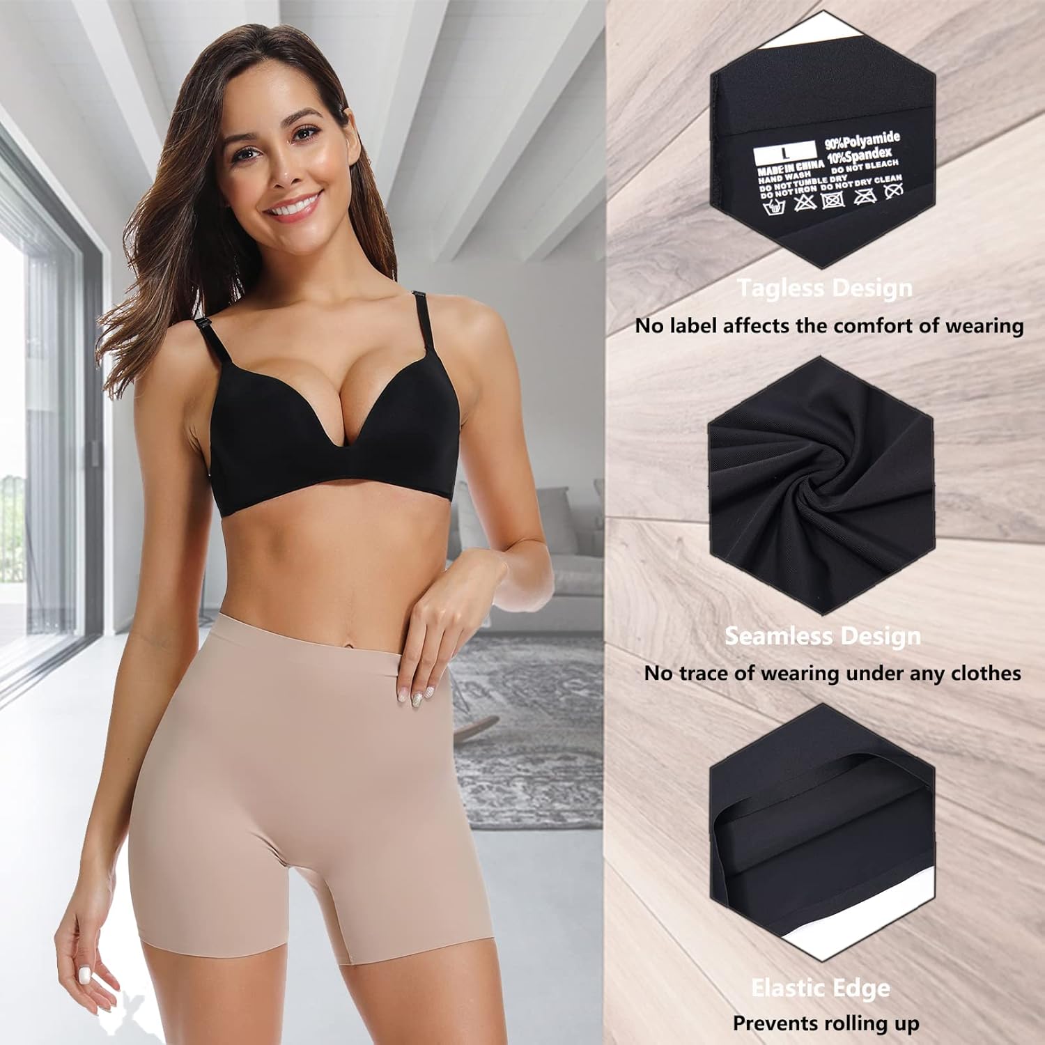 JOYSHAPER Boyshorts Panties for Women Anti Chafing Underwear Slip Shorts for Women Under Dress - Image 3