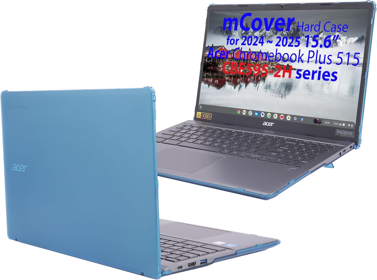 mCover Case ONLY Compatible for 2024-2025 15.6" Acer ChromeBook Plus 515 CBE595-2 Series Notebook Computer (NOT Fitting Any Other Acer Models) (Pink)