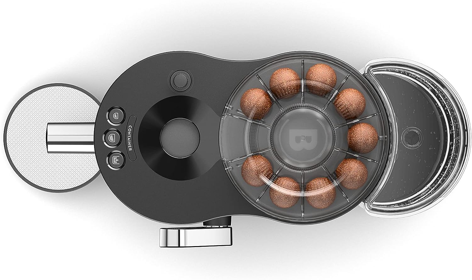 CAFE ROYAL SWITZERLAND PROFESSIONAL Machine à Café CoffeeB Globe Noir 1.3L avec 180 Coffee Balls Espresso Supremo - 100% Compostables