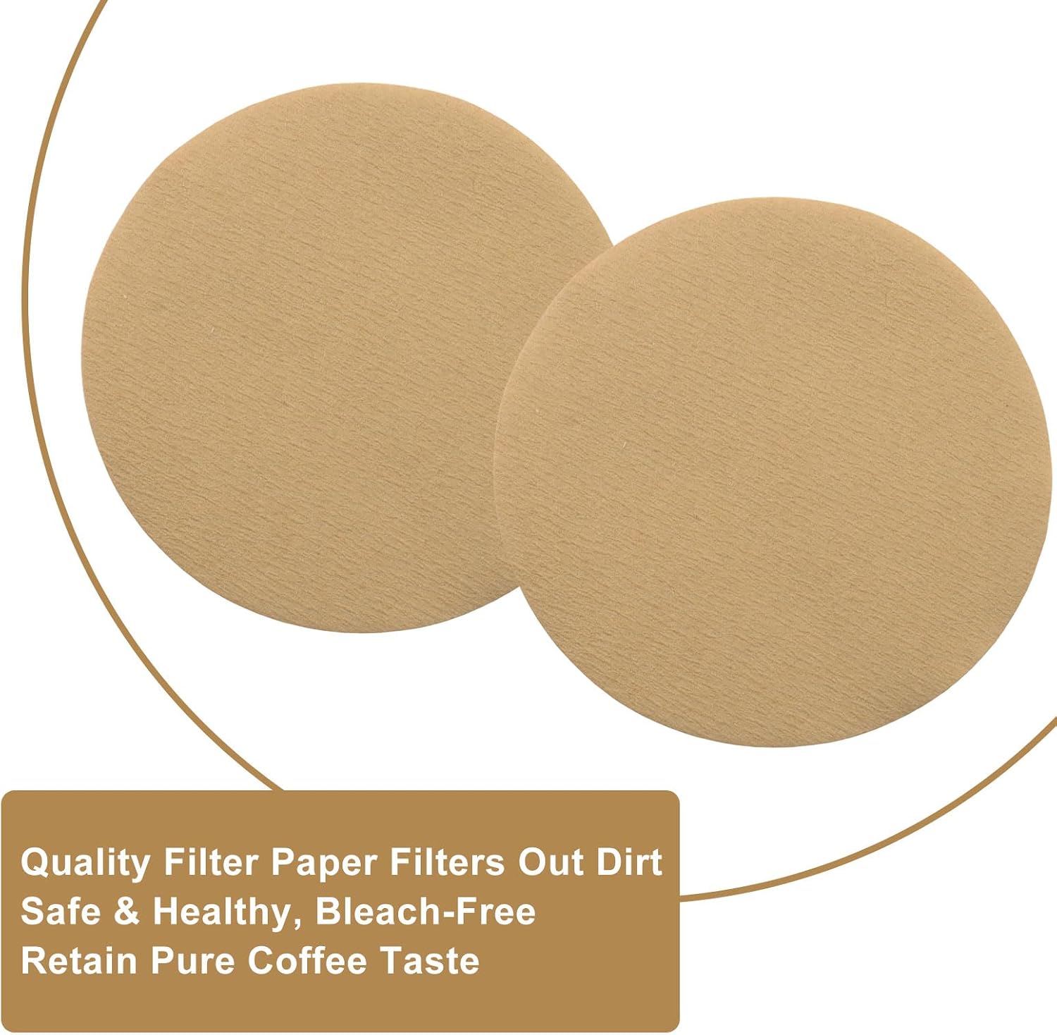 300 Pcs 2.5 Inch Round Unbleached Moka Pot Filter
