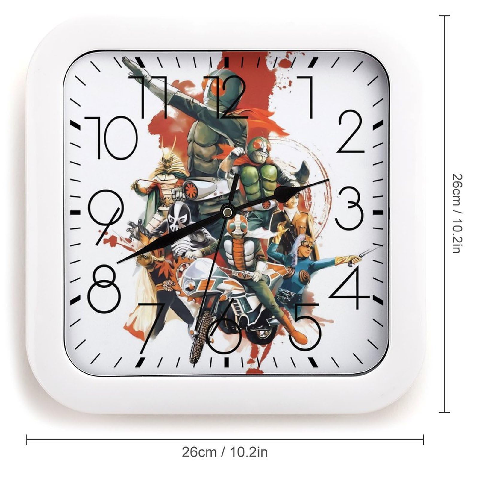 Amazon.co.jp: 仮面ライダー掛け時計 スクエアクロック 壁掛け時計