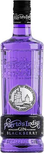 Gin Puerto de Indias - Blackberry Premium Gin - with Natural Blackberries - 70cl - 37.5%