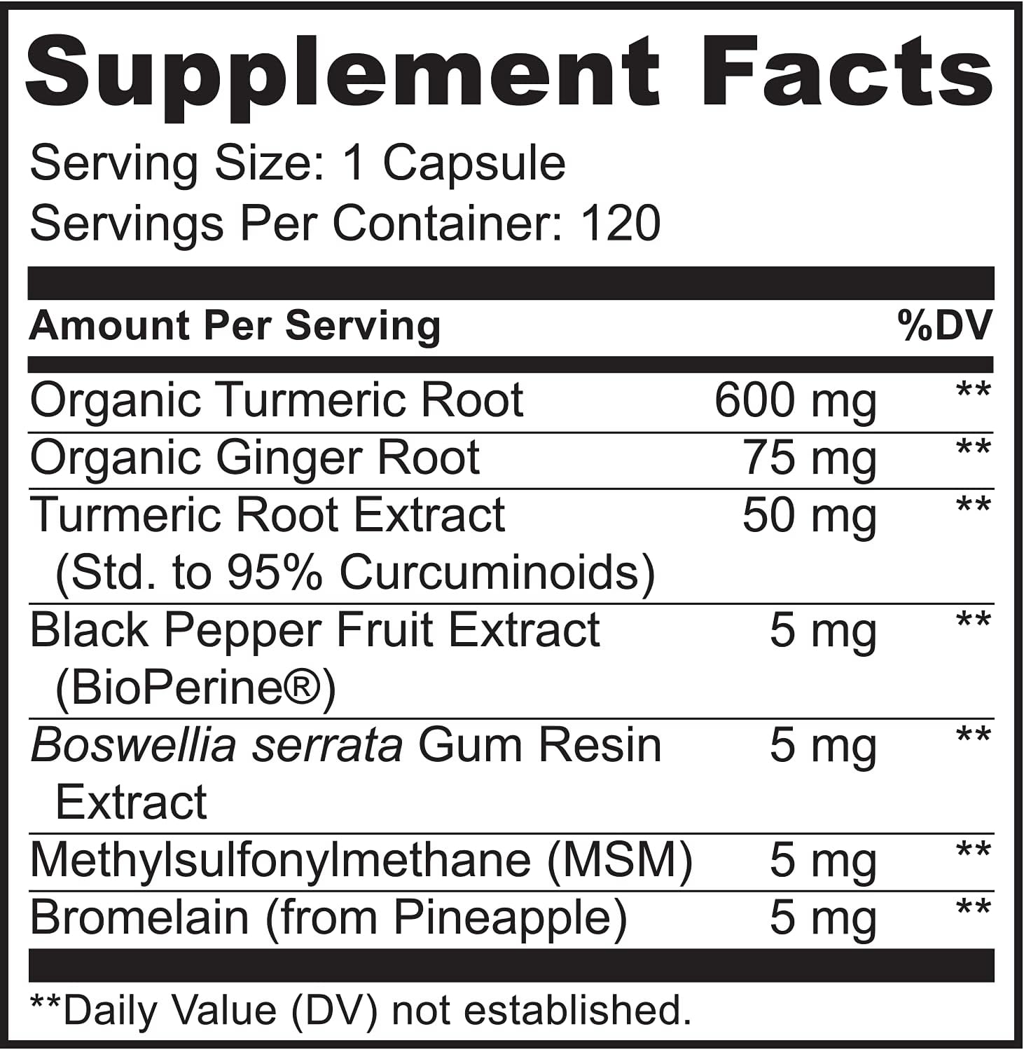 NATURELO Turmeric Curcumin - BioPerine for Better Absorption - Curcuminoids, Black Pepper, Ginger Powder - Plant-Based Joint Support - 120 Vegan Capsules : Health & Household