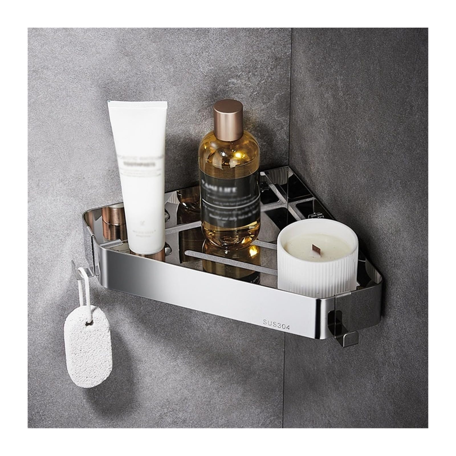 Bathroom Shelves Corner Bathroom Shelf Wall Mounted Corner Shower Caddy No Drill 304 Stainless Steel Shower Organizer With