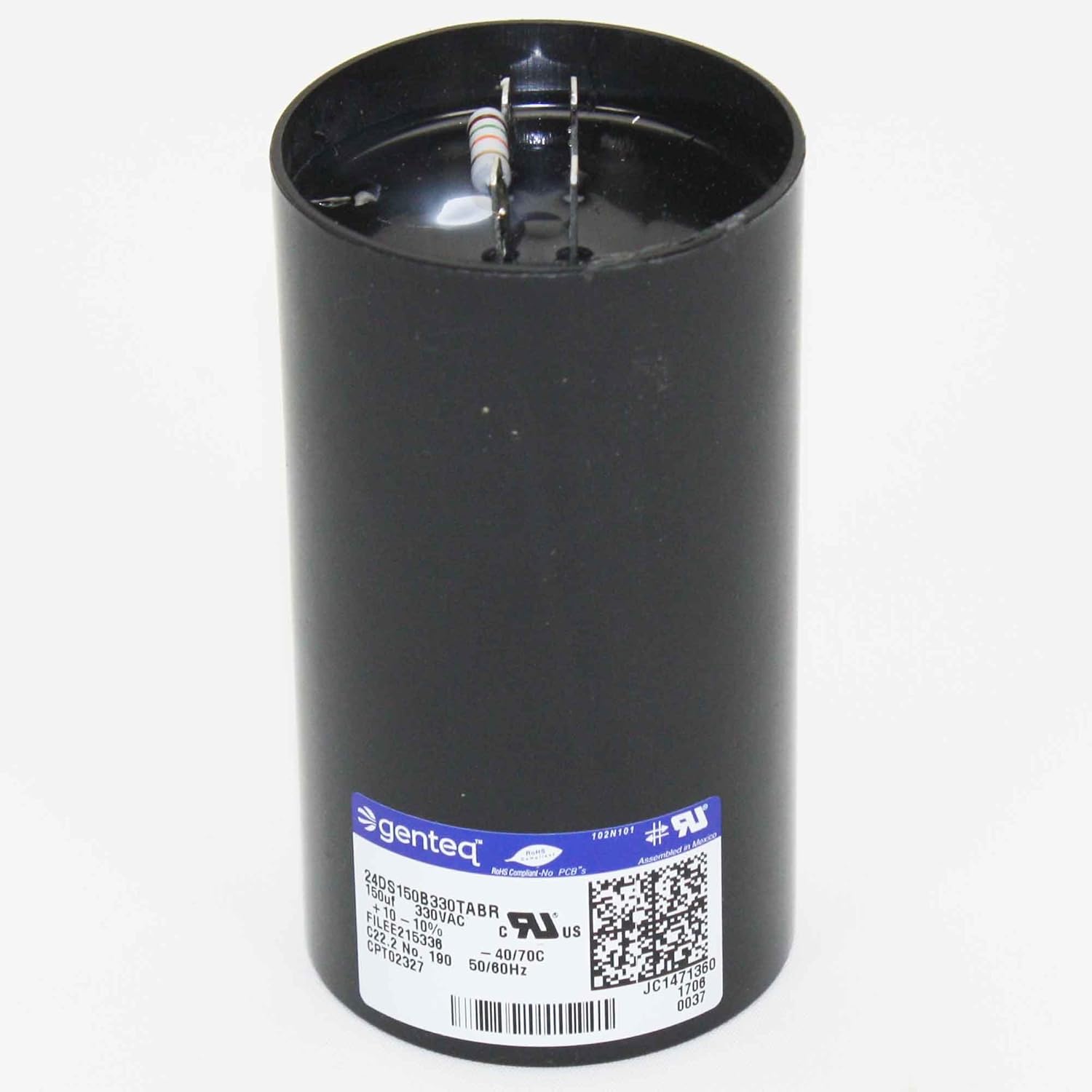 CPT0091 -ClimaTek Start Capacitor Replaces Trane 135-162 MFD 330 Volt