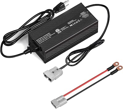 14.6V 10A LiFePO4 Battery Charger,14.6V Fast Charging Lithium Battery Charger with Battery Activation Function and Anderson Connector, AC-DC Smart Charger for 12V LiFePO4 Lithium Batteries
