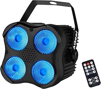 AQOOL RGBW LED Par Can Light - Stage Par Lights with Remote & DMX Control for Events