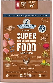Lakefields Premium SUPERFOOD Huhn, die Trockenfutter-Sensation für Ihren Hund, Größe:2 x 2.5 Kg