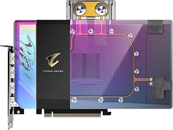 GIGABYTE AORUS GeForce RTX 5090 Xtreme WATERFORCE WB 32G Graphics Card, WATERFORCE Water Block Cooling System, 32GB 512-bit GDDR7, GV-N5090AORUSX WB-32GD Video Card