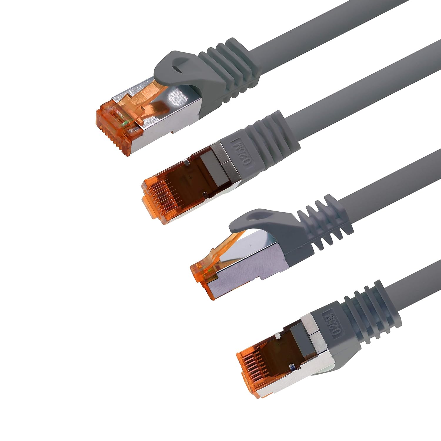 1aTTack.de Cat.7 ethernet Cable 5m - Grey - 1 Piece - Cat7 LAN Network 10GBASE-T - 10000 Mbps (Sftp Pimf) Double Shielded patchcable RJ45 Plug Cat.6a