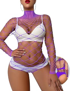 Lingerie for Women Sexy Bodysuit Fishnet Sparkle Rhinestone Teddy One Piece Babydoll Stripper Outfits Exotic