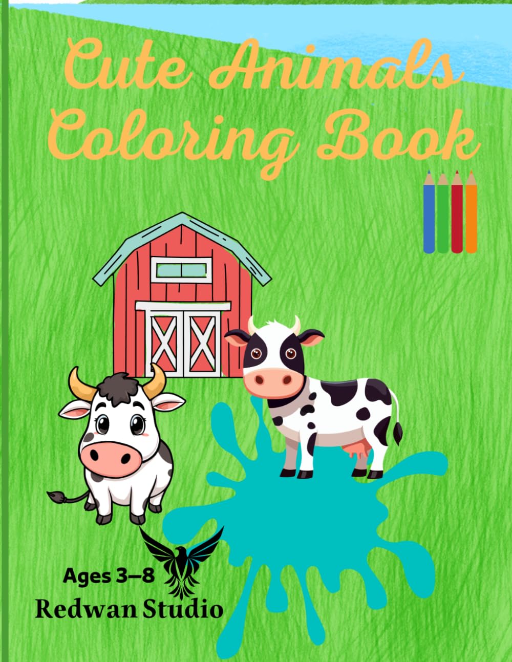 Animals Coloring Book: Fun and Simple Coloring Pages for Kids, Toddlers, and Preschoolers Ages 3-8