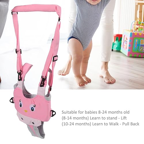 Miniatura 3 de Jiawu Arnés para caminar para bebés, andador de bebé, arnés de mano para niños pequeños, cinturón de protección ajustable, ayudante de aprendizaje