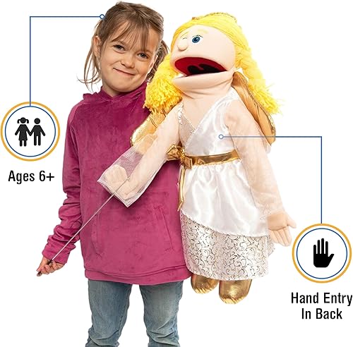 Miniatura 2 de Marioneta estilo ventrílocuo de 25" de ángel, cuerpo completo