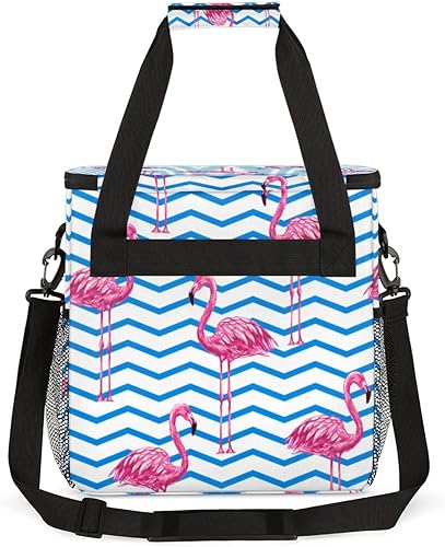 Miniatura 5 de Bolsa de transporte para cafetera con estampado de flamencos a rayas para Keurig K-Mini o K-Mini Plus K-Mini Plus K-Cup Pods, portátil, bolsa de