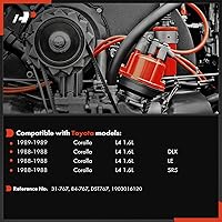 Vista 2 de Distribuidor de encendido A-Premium con tapa y rotor compatible con Toyota Corolla 1988-1989 1.6L, DOHC