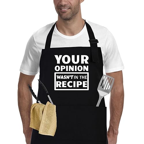 APRONPANDA Funny Kitchen Cooking BBQ Aprons for Men Women, Birthday