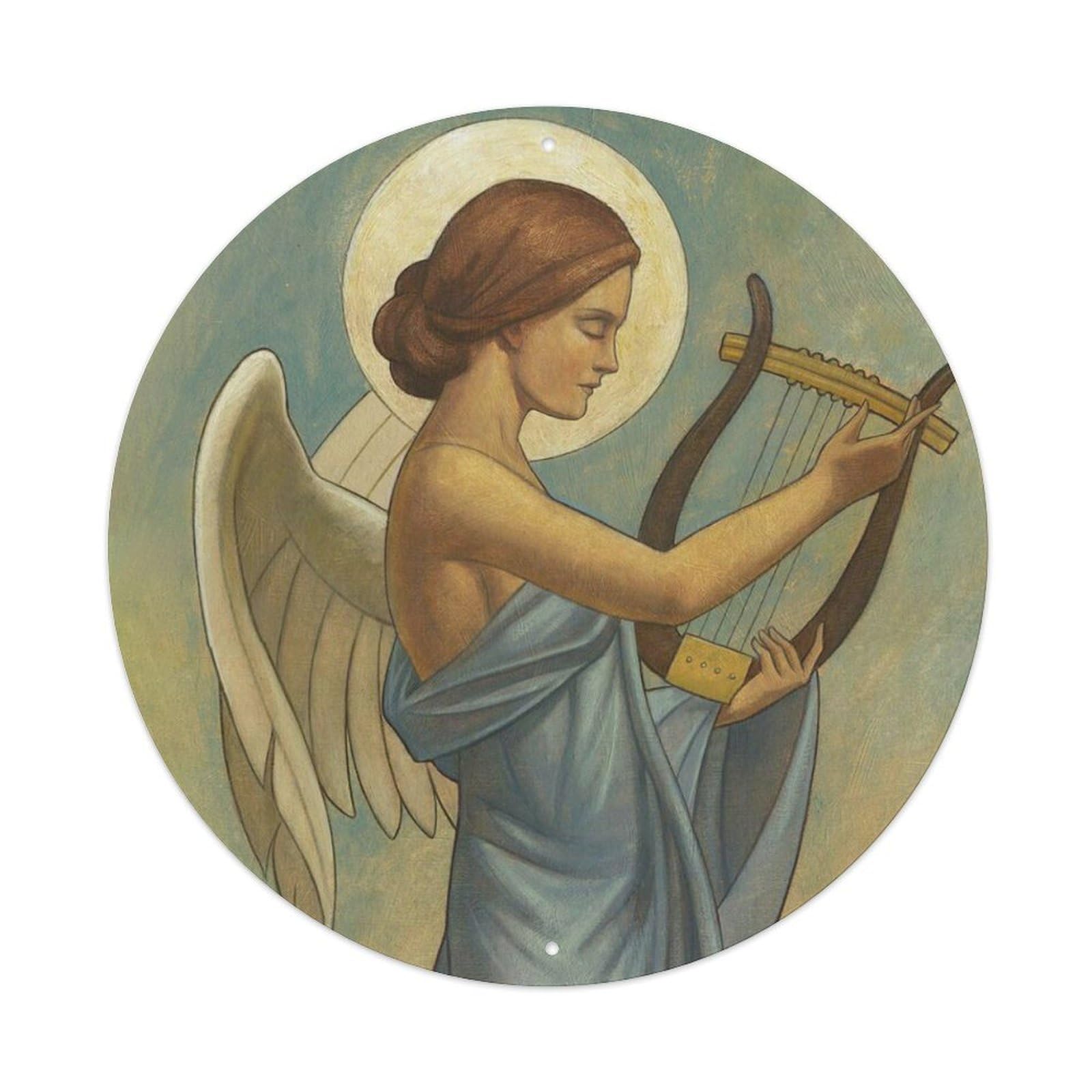 Vintage Angel Angels with Musical Instruments Metal Tin Sign