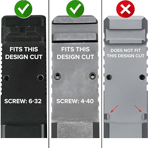 Miniatura 4 de NDZ Performance Optic RMR Cover Plate for Glock Gen 1-5 Fits RMR, 407C, 507C Anodized Aluminum in Red - Choose Design