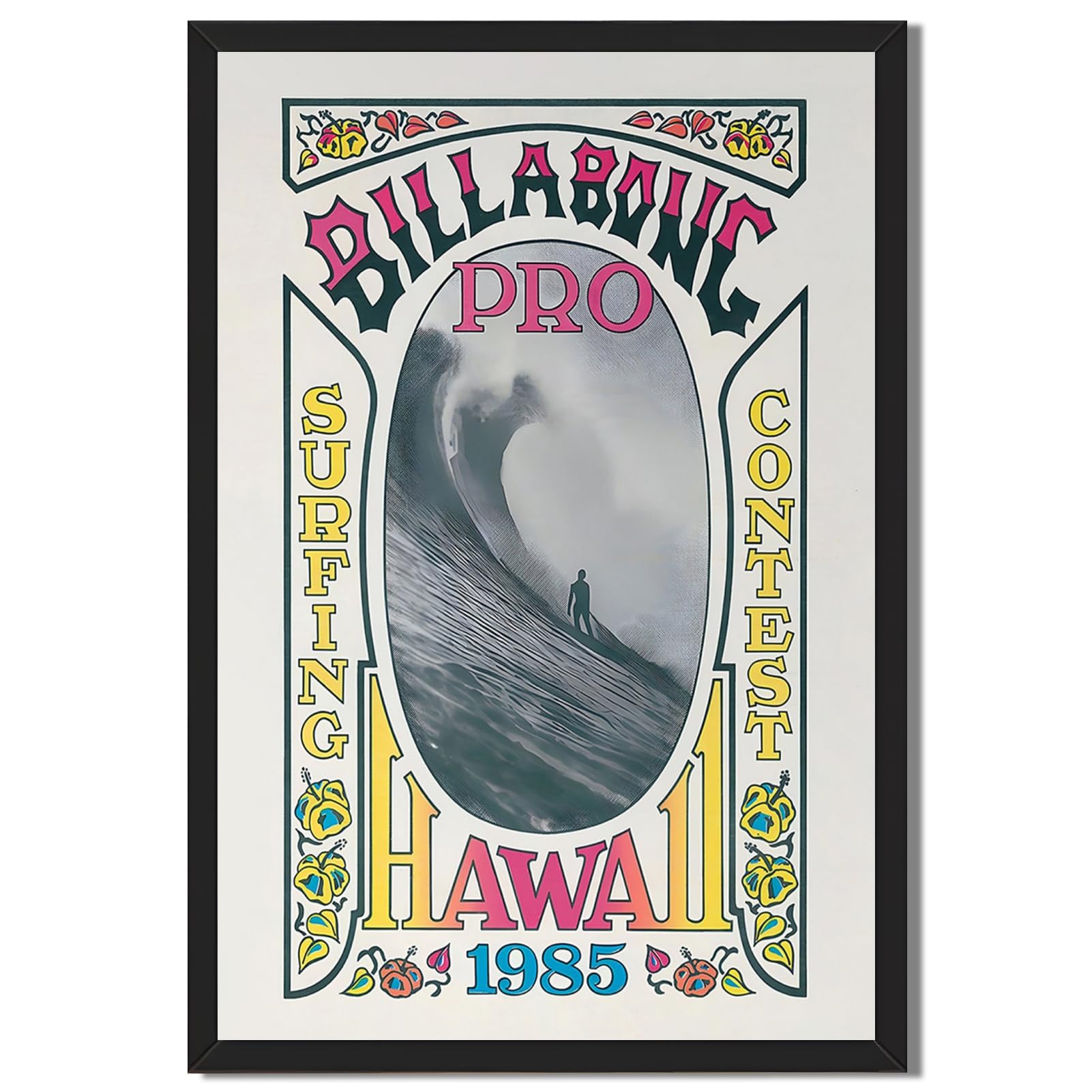 Photo 1 of Ripiyome Hawaii 1985 Retro Surf Contest Poster, 12x16 inch