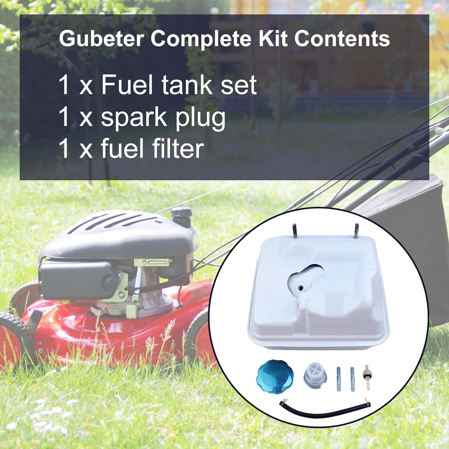 Fuel Tank for Honda GX390 GX340 GX270 GX240 GX420 301cc 389cc 420cc 8HP 9HP 11HP 13HP 16HP Engine Replaces 17510-ZE3-020ZA 17510-ZE2-801ZC Fuel Tank